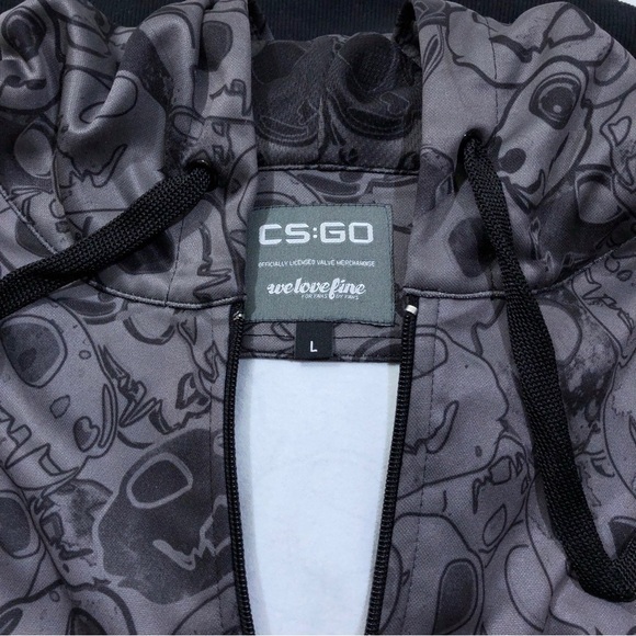 CSGO Counterstrike Go Gray Doomkitty Gamer Hoodie Large - Picture 8 of 8